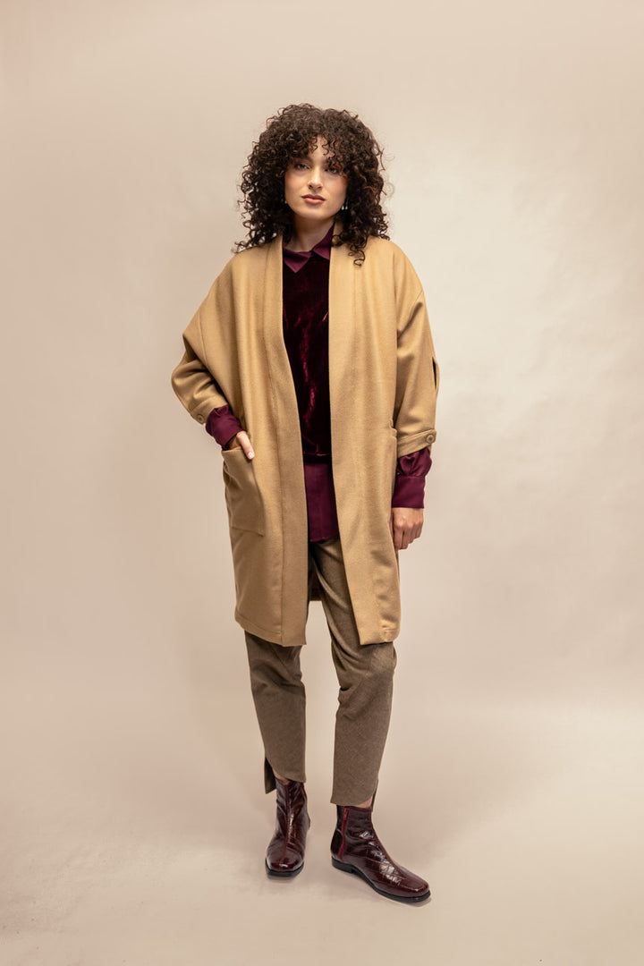 ABRIGO BARLOVENTO LANA CAMEL