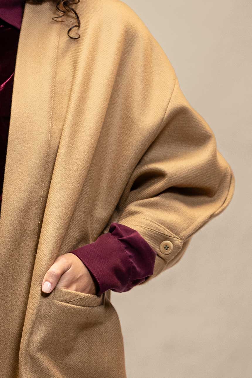 ABRIGO BARLOVENTO LANA CAMEL