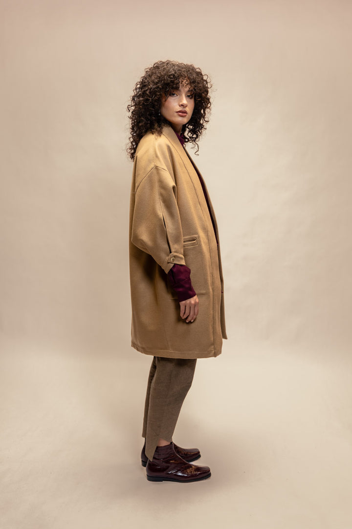 ABRIGO BARLOVENTO LANA CAMEL