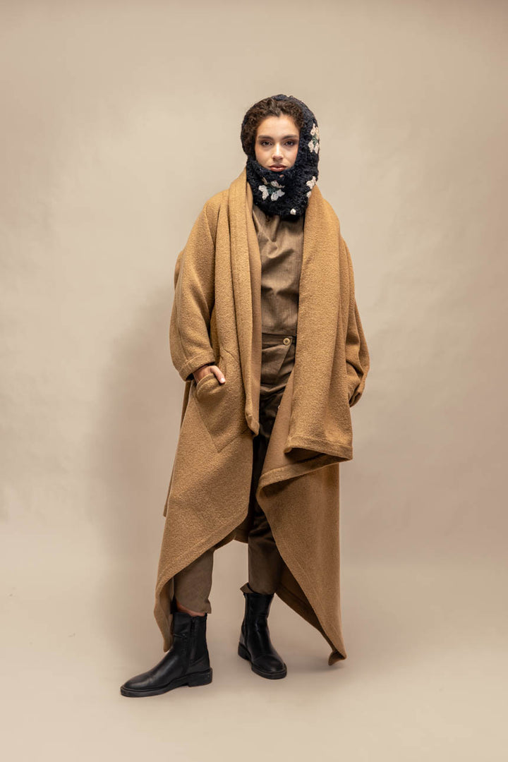 ABRIGO SOTAVENTO LANA MERINO CAMEL