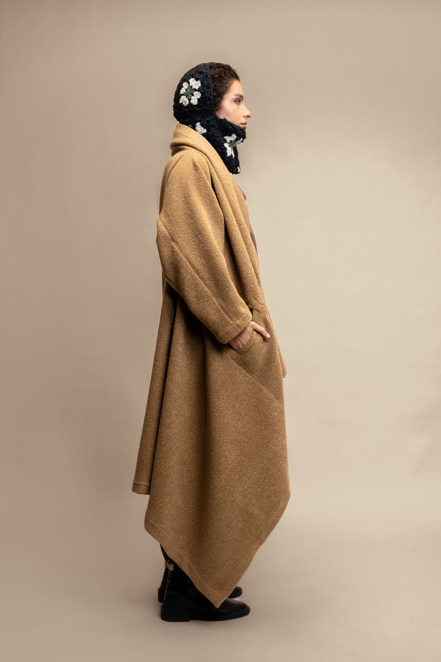 ABRIGO SOTAVENTO LANA MERINO CAMEL