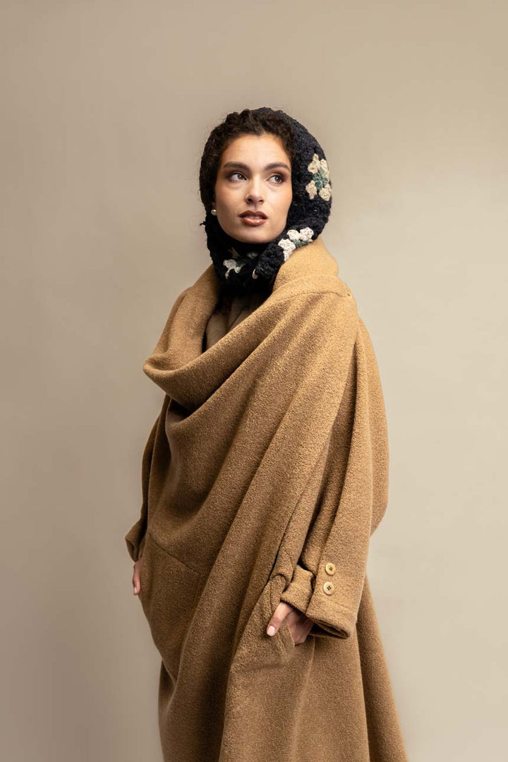 ABRIGO SOTAVENTO LANA MERINO CAMEL