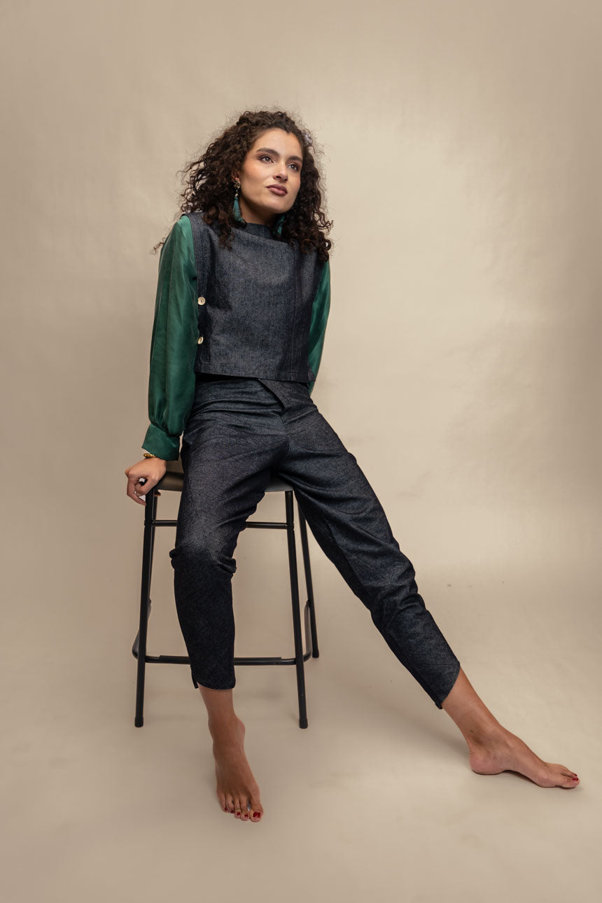 PECHERA DENIM AZUL MARINO