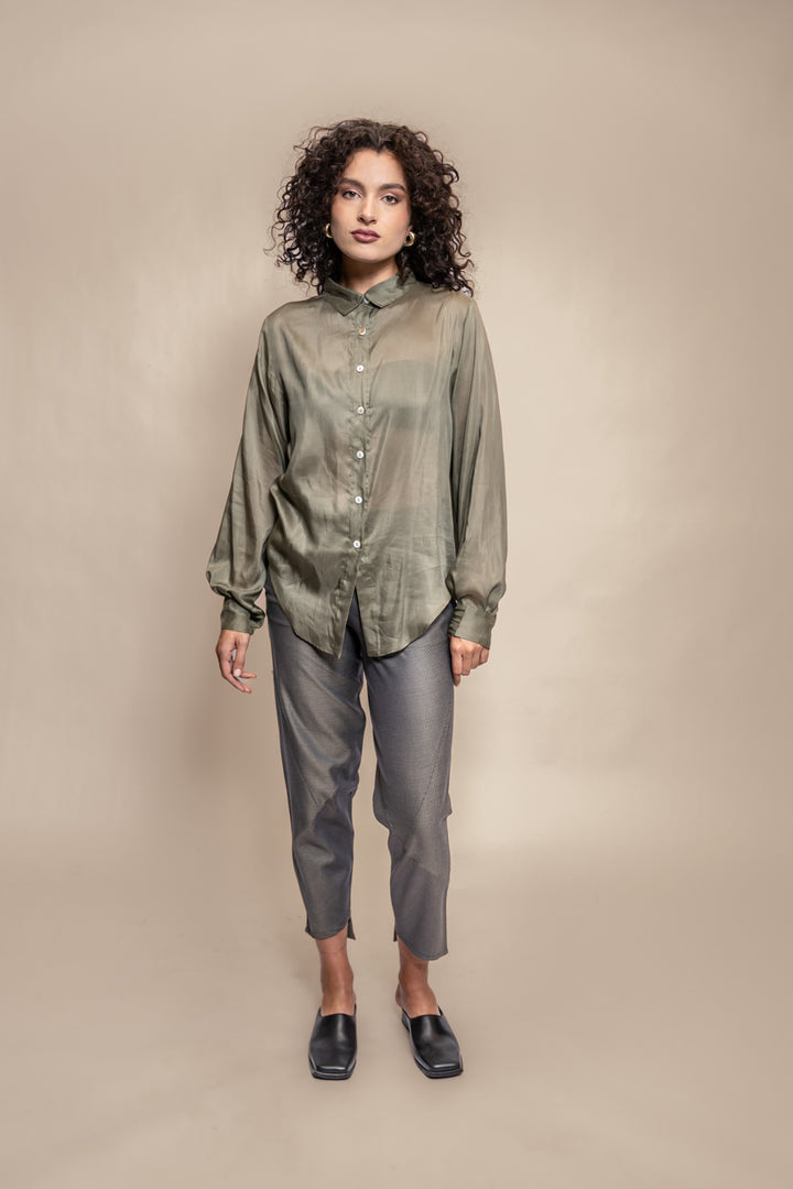 CAMISA TENCEL™ SEDA VERDE