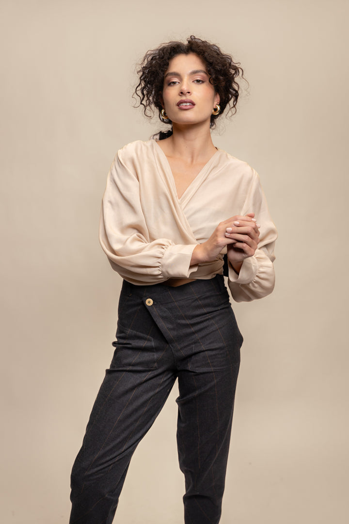 BLUSÓN DE VALLE TENCEL BEIGE