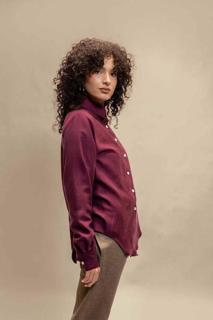 CAMISA TENCEL BURDEO