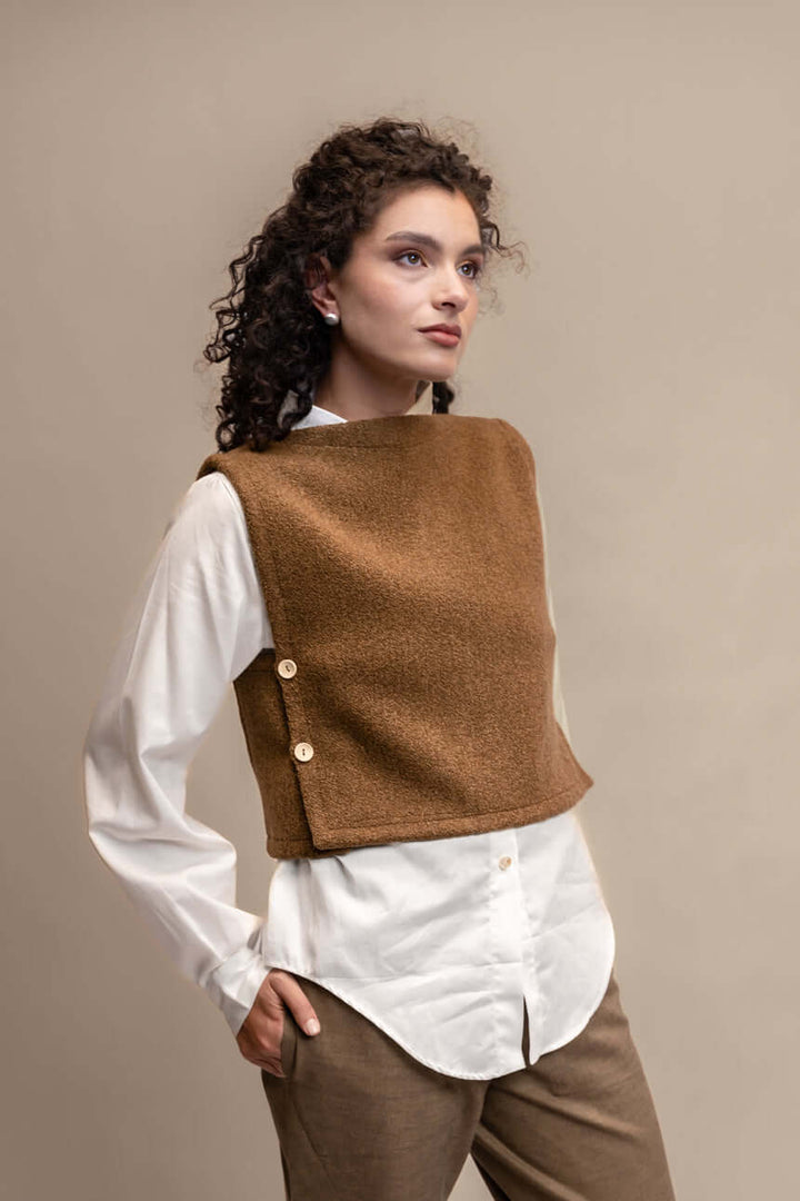 PECHERA DUNA LANA MERINO CAFÉ