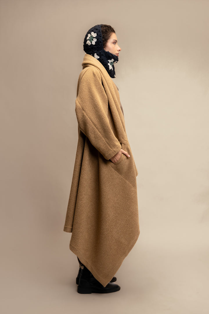 ABRIGO SOTAVENTO LANA MERINO CAMEL