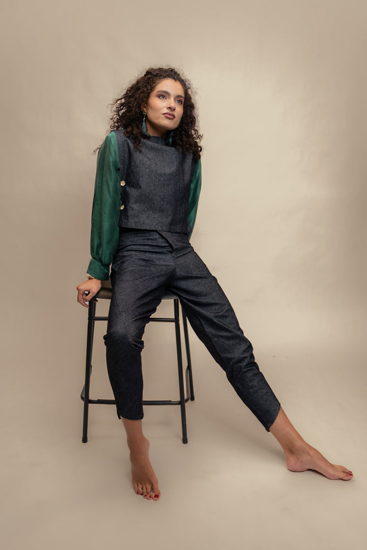PECHERA DUNA DENIM AZUL MARINO