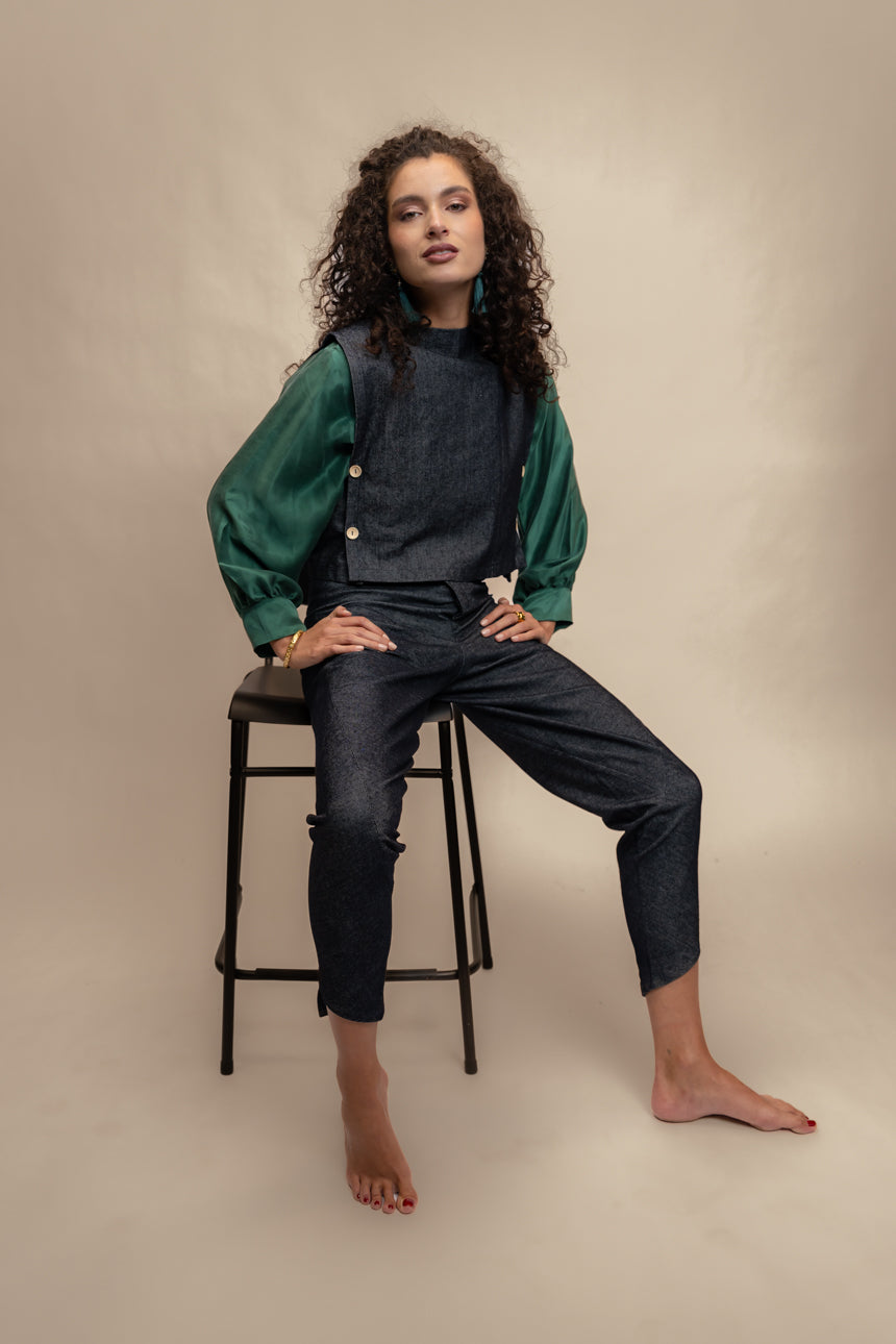 PECHERA DUNA DENIM AZUL MARINO