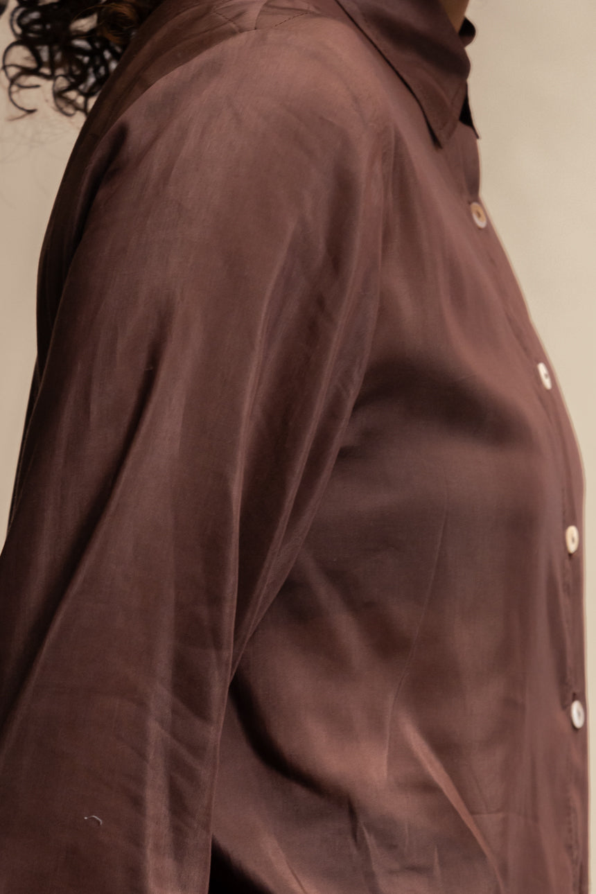 CAMISA TENCEL™ SEDA CAFÉ