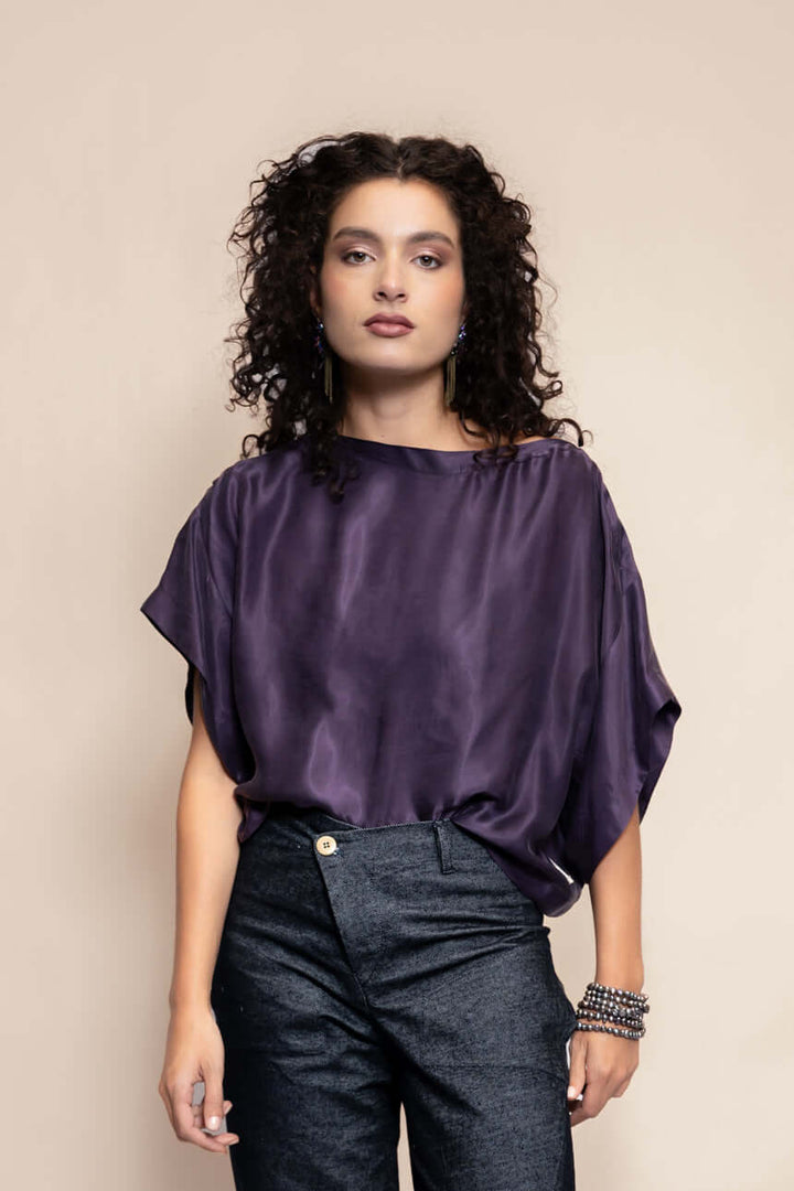 TOP QUILLA CUPRO VIOLETA