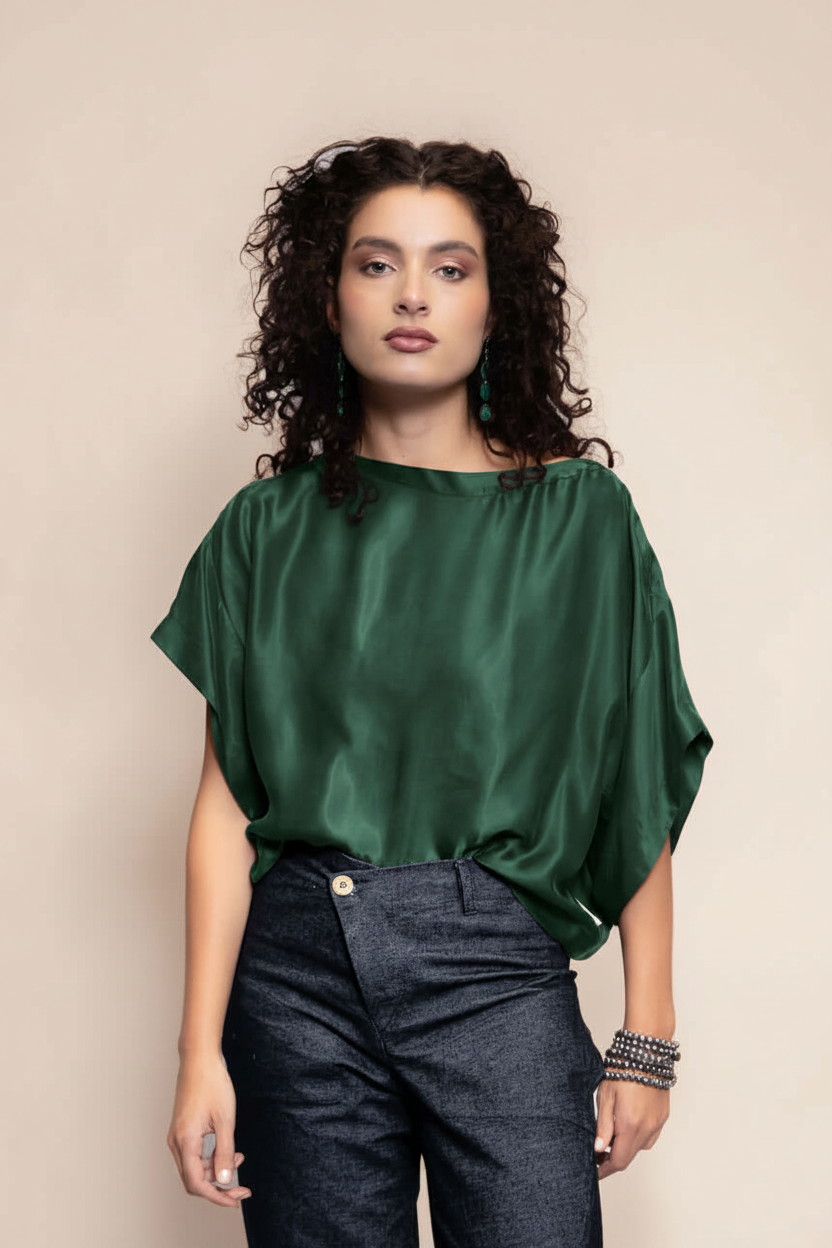 TOP QUILLA CUPRO VERDE