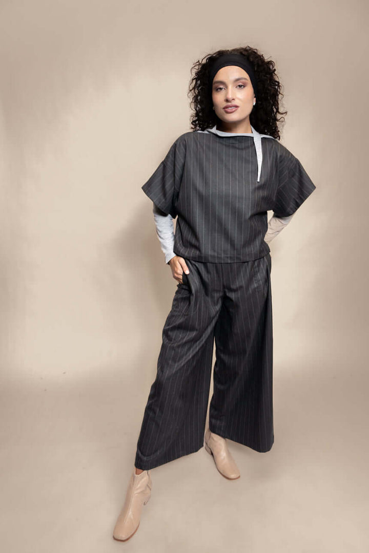TOP QUILLA LANA MERINO GRIS