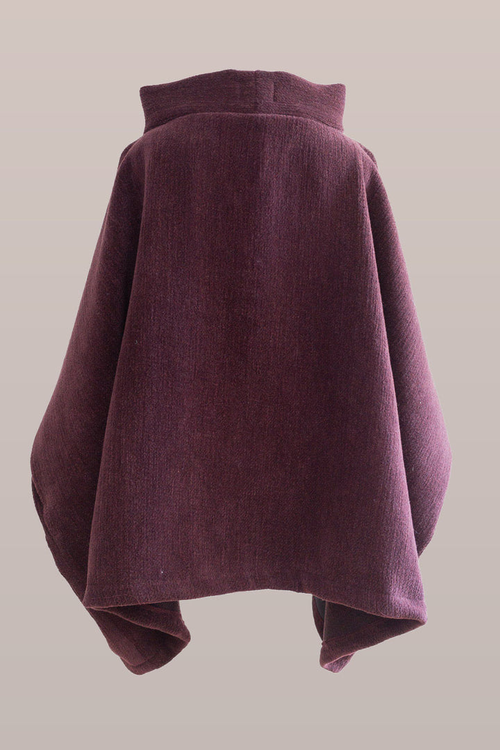 PONCHO MONTAÑA LANA MERINO BURDEO