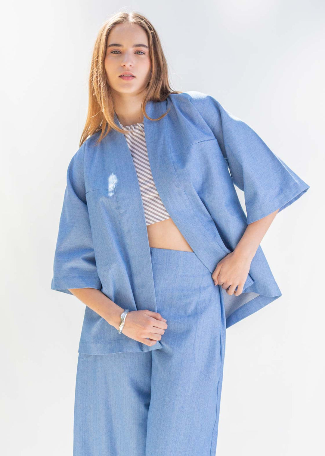 CHAQUETA PARAMO DENIM CELESTE