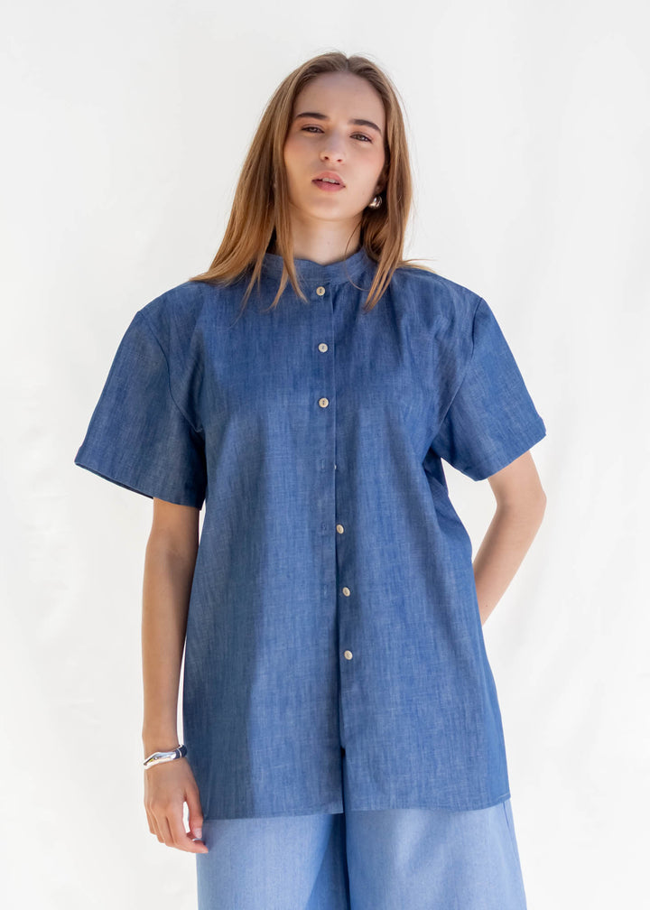 CAMISA PARA DOS ALGODÓN AZUL