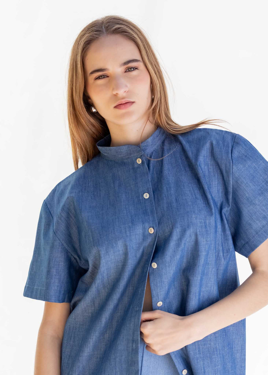 CAMISA PARA DOS ALGODÓN AZUL