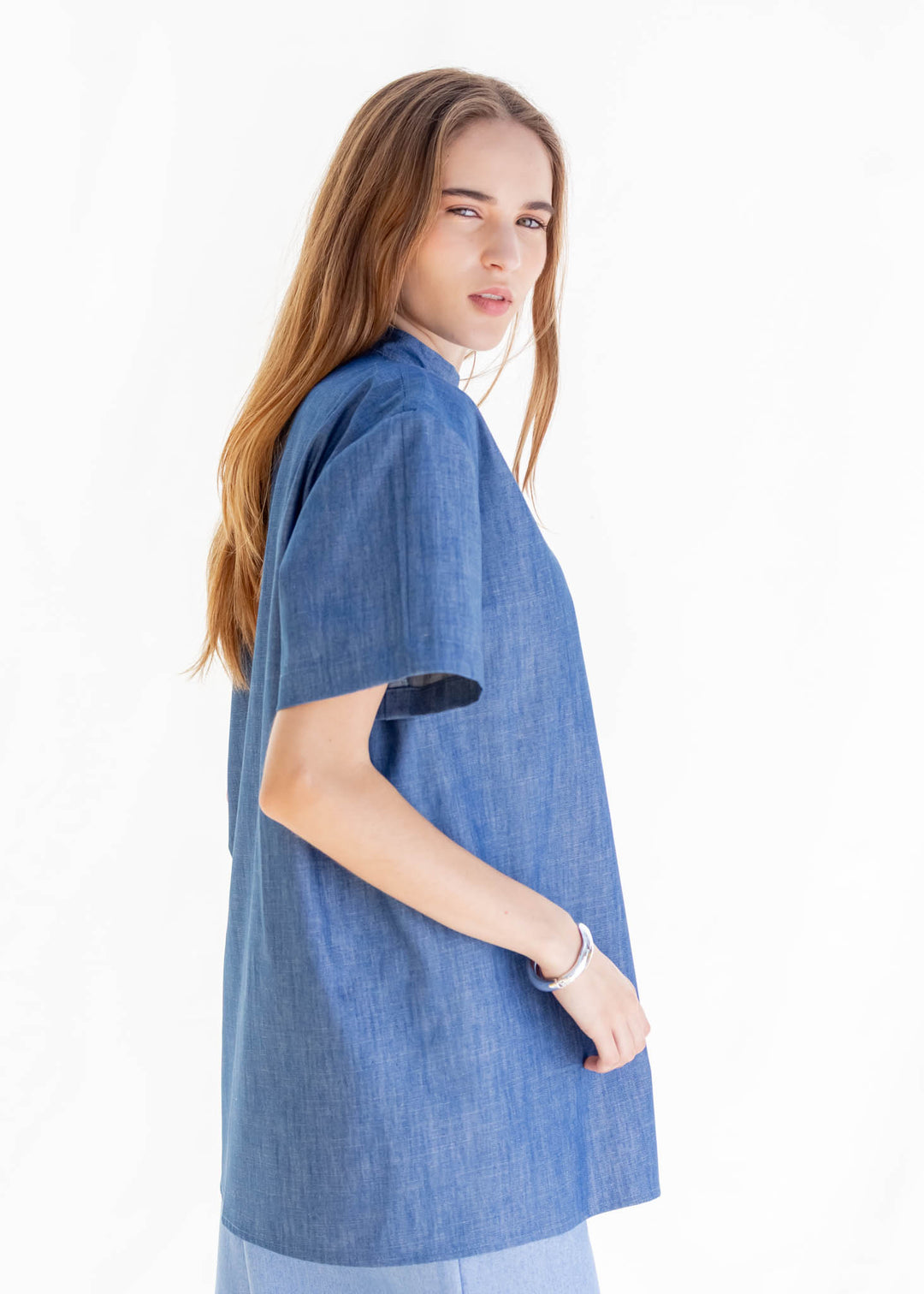 CAMISA PARA DOS ALGODÓN AZUL