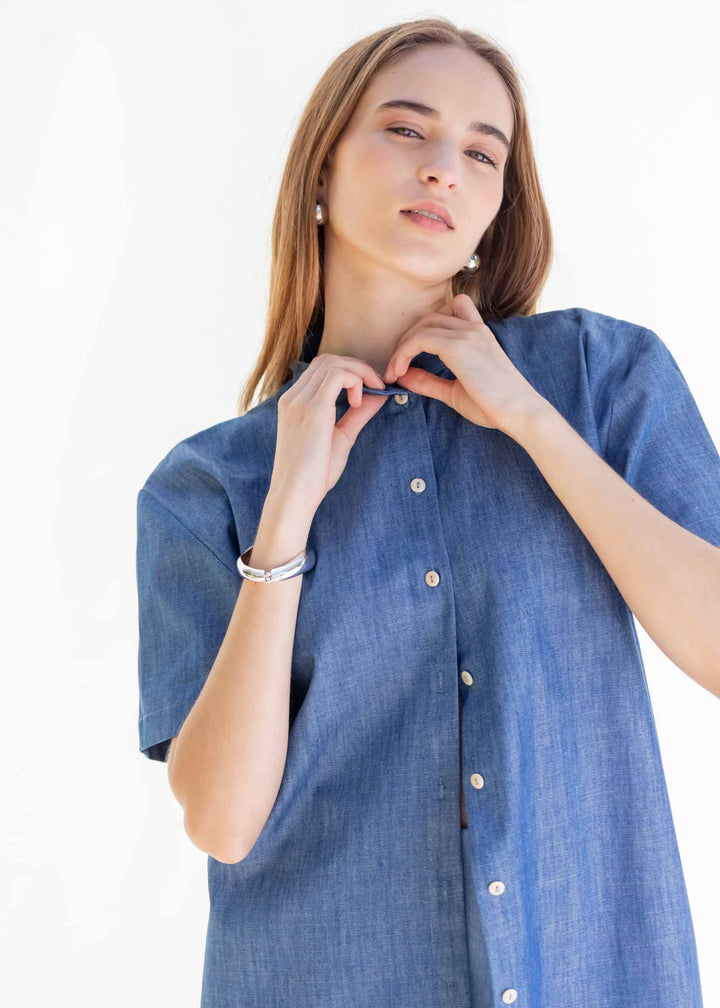 CAMISA PARA DOS ALGODÓN AZUL