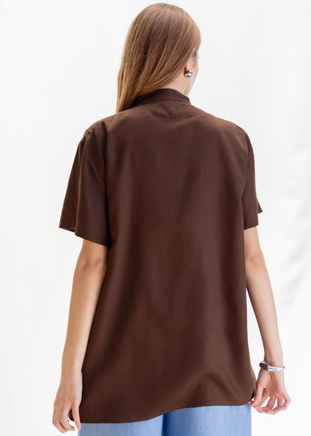 CAMISA PARA DOS TENCEL CAFÉ