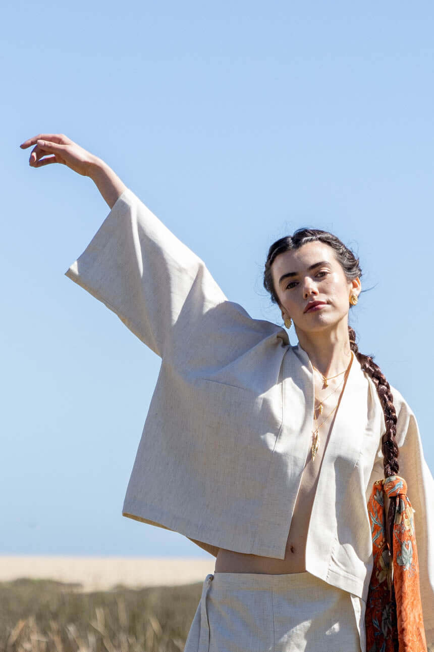 Chaqueta Páramo Algodón-Lino Crudo