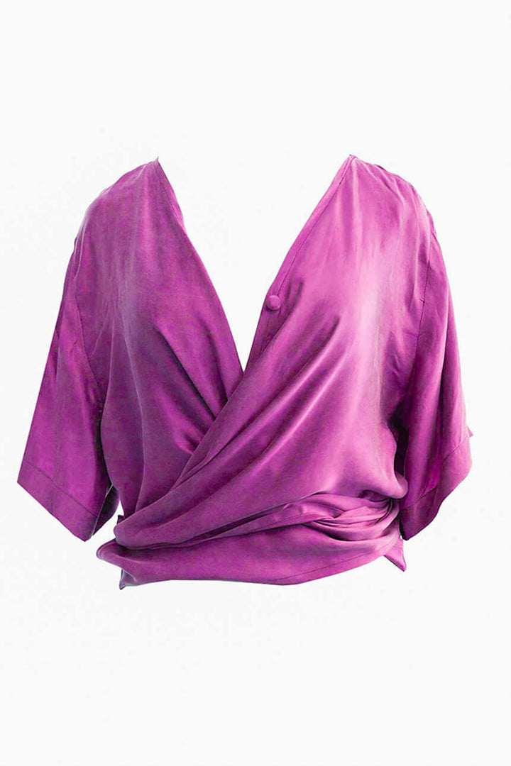 Blusón del Valle Cupro Fucsia Obispo