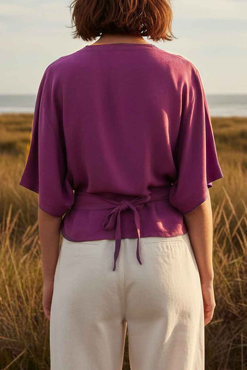 Blusón del Valle Cupro Fucsia Obispo