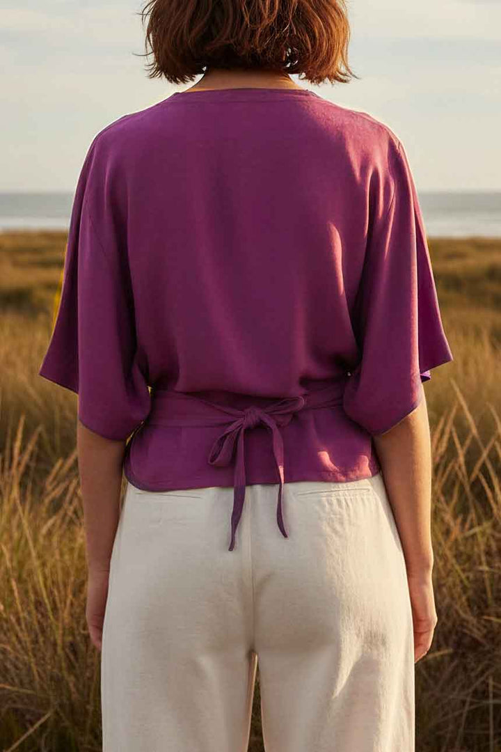 Blusón del Valle Cupro Fucsia Obispo