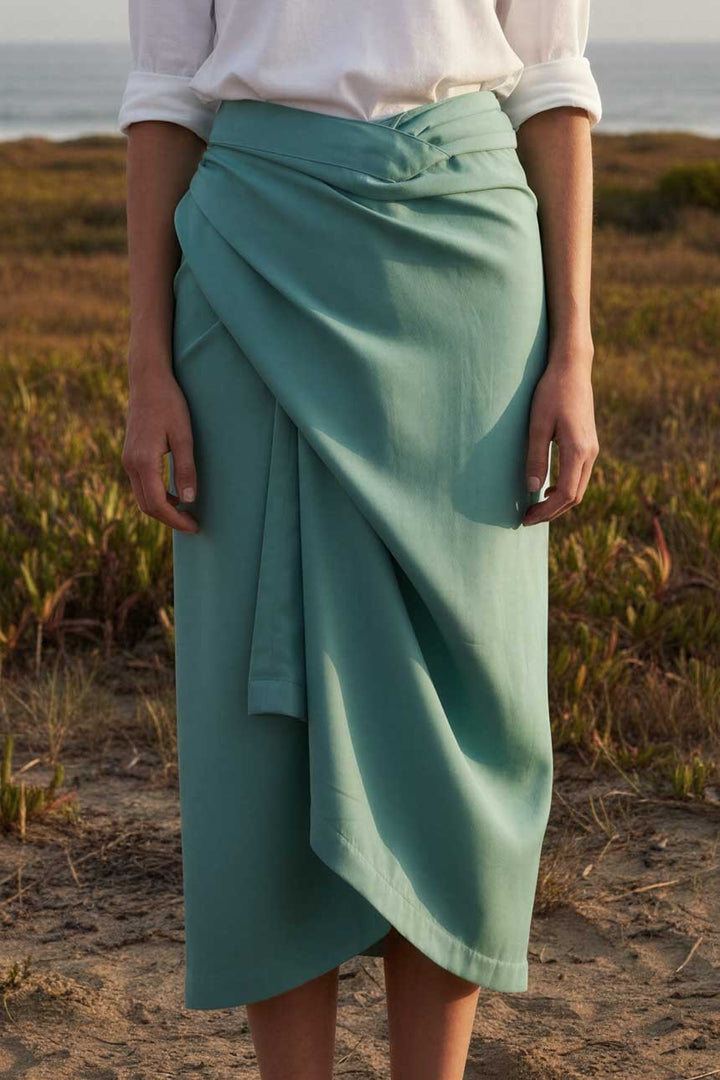 Falda Estero TENCEL™  Verde Agua