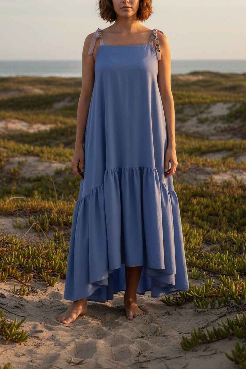 Vestido Pleamar TENCEL™ Celeste