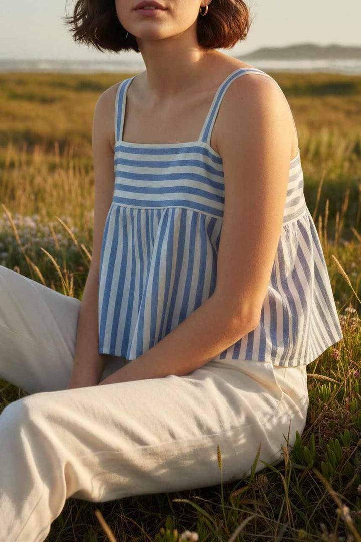 Top Ladera Algodón a Rayas