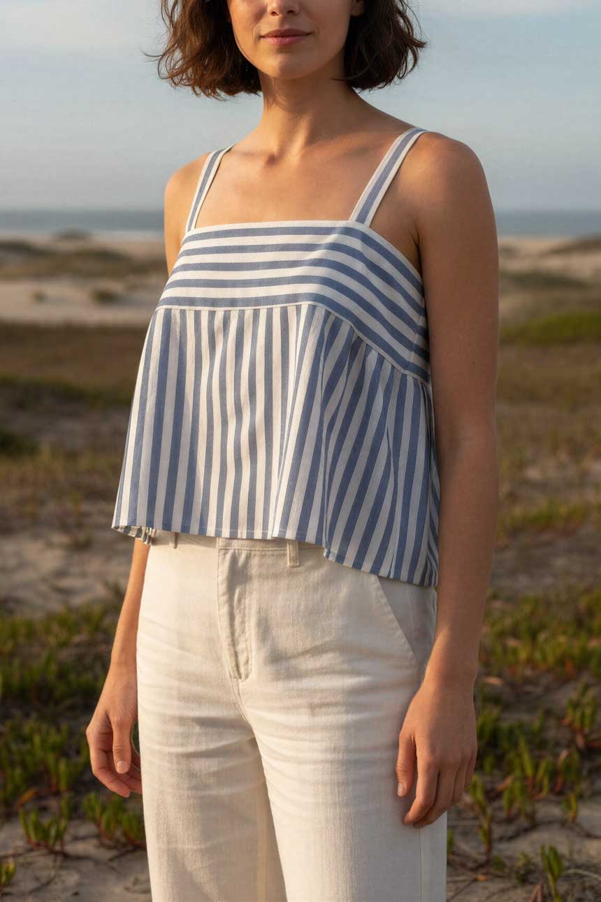 Top Ladera Algodón a Rayas