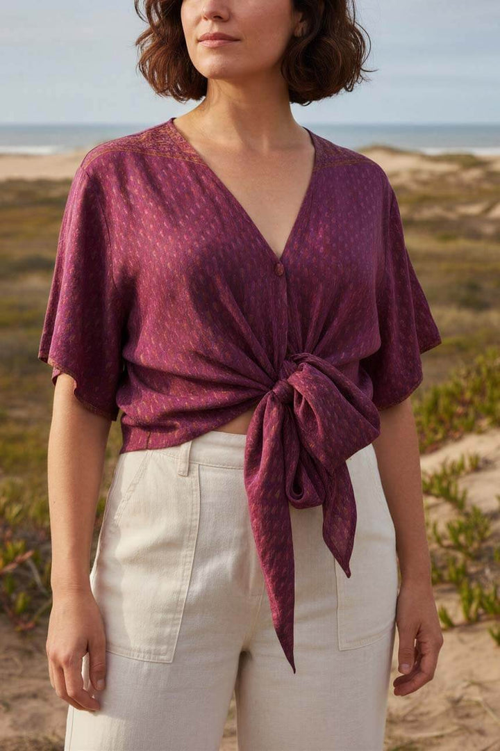 Blusón del Valle Seda Burdeo