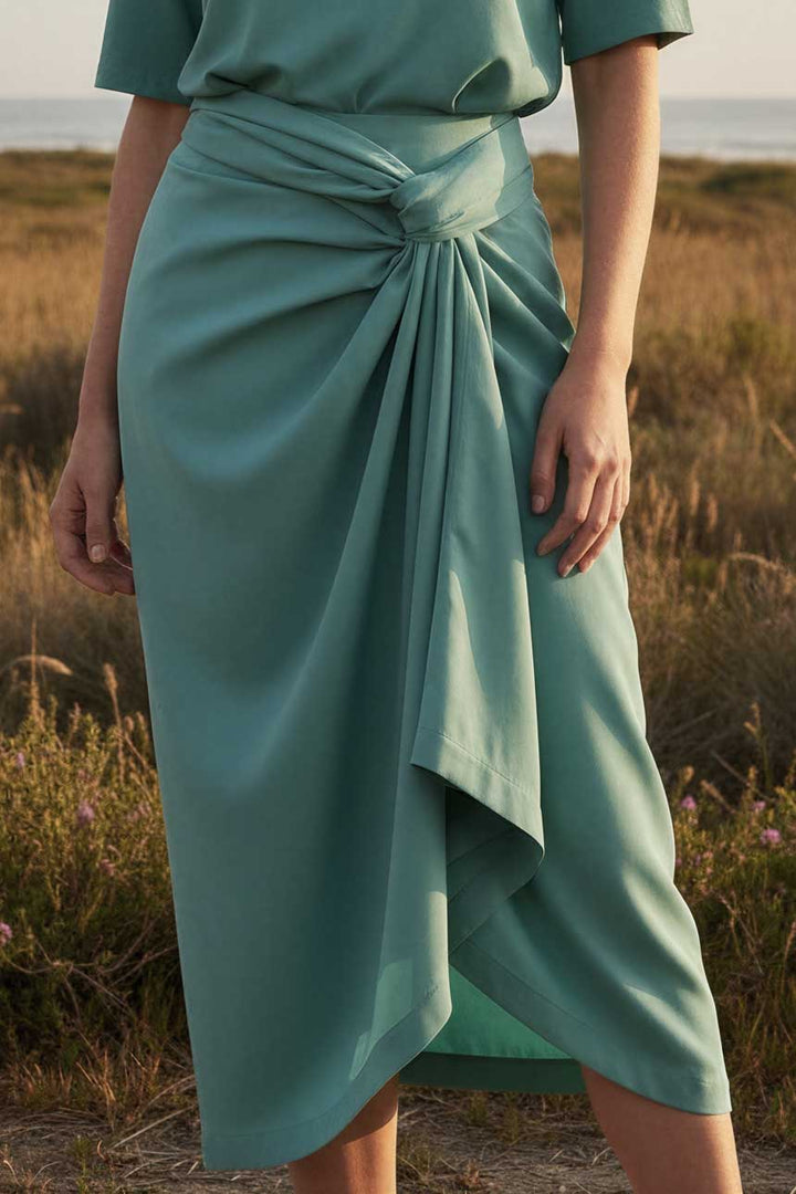 Falda Estero TENCEL™  Verde Agua