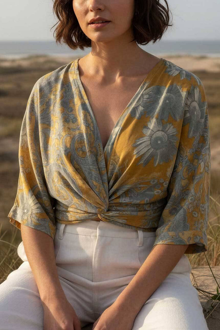 Blusón del Valle Seda Mostaza