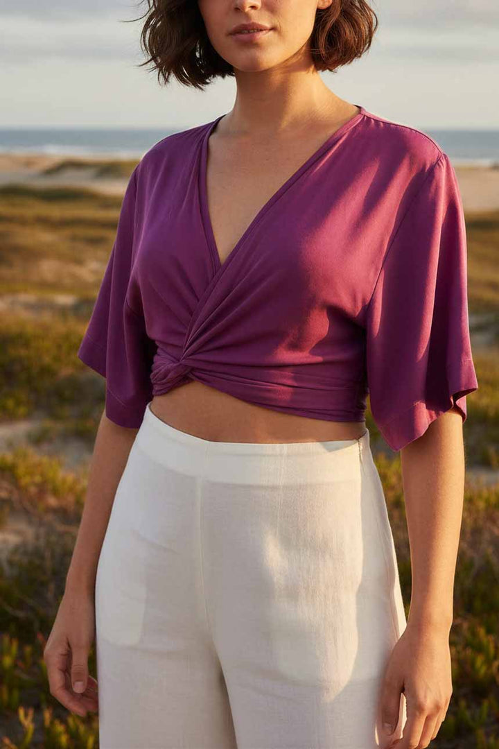 Blusón del Valle Cupro Fucsia Obispo