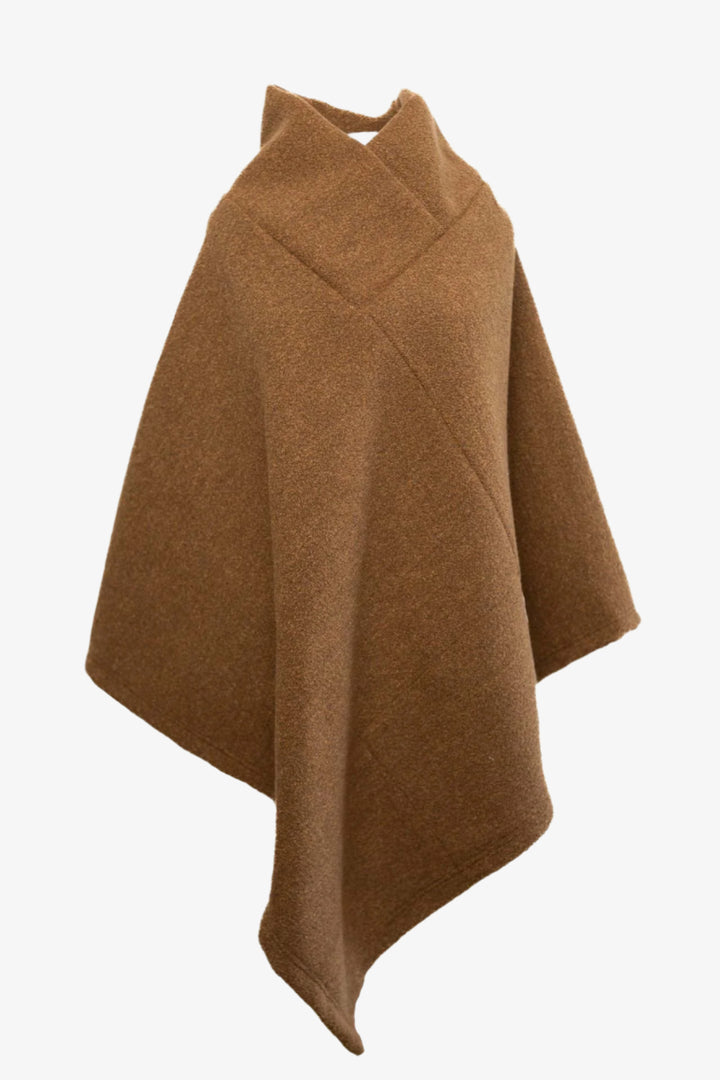 100% Wool Wooden Poncho