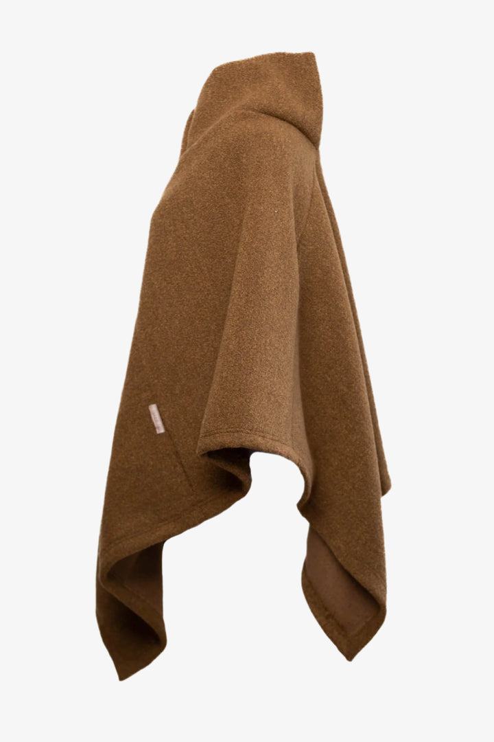 100% Wool Wooden Poncho