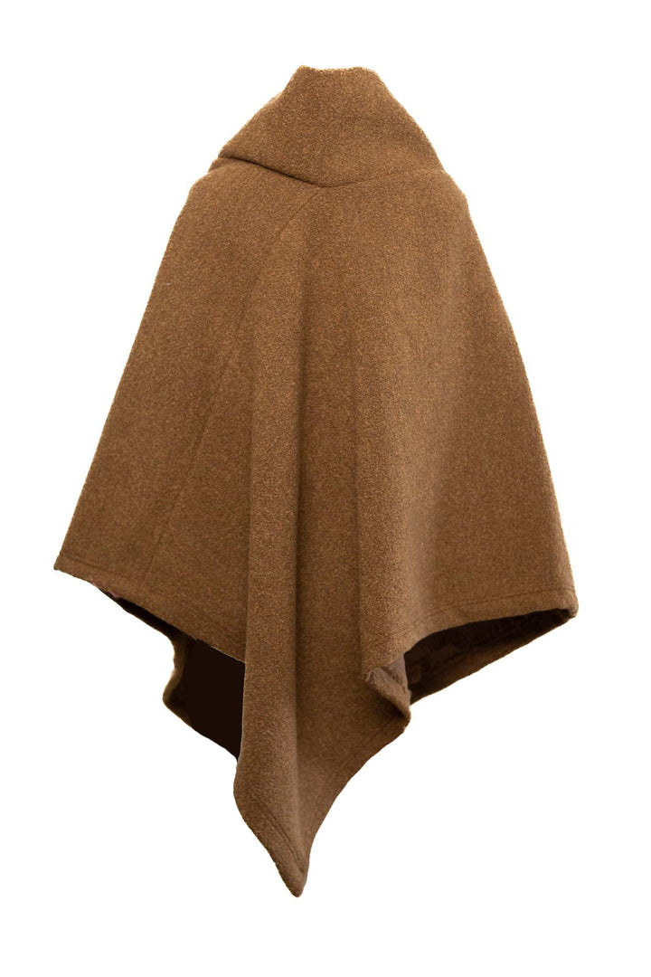 100% Wool Wooden Poncho
