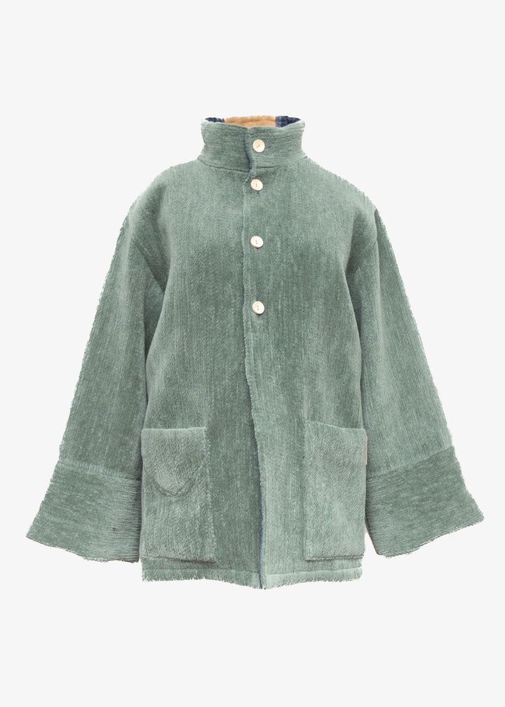 Chaquetón Reversible Lana Merino - Mezclilla