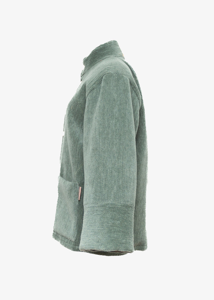 Chaquetón Reversible Lana Merino - Mezclilla