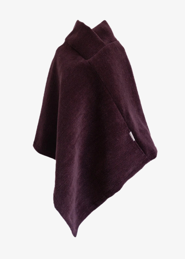 Poncho Vino 100% Lana
