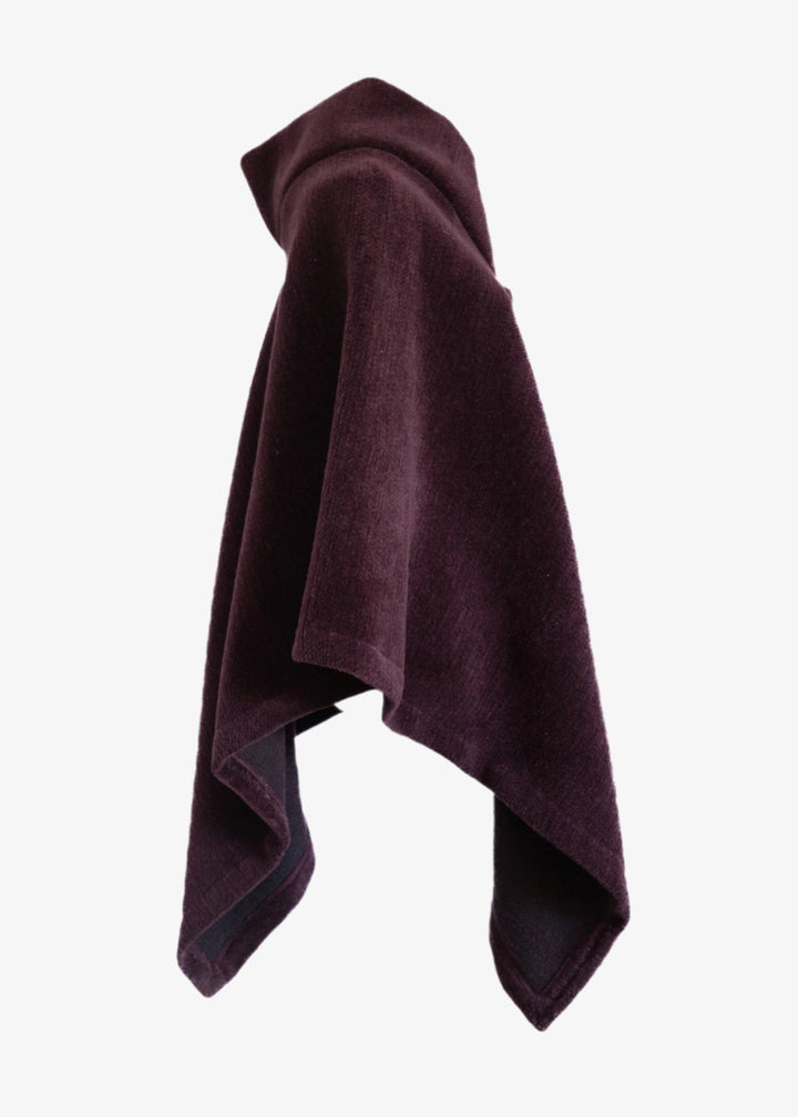 Poncho Vino 100% Lana