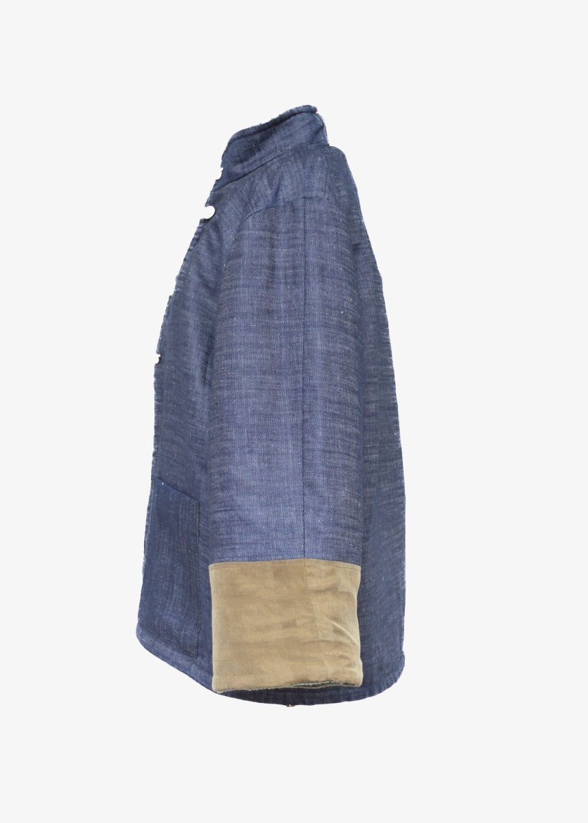 Chaquetón Voltear Lana Merino - Mezclilla - PAULAMAR - Chaquetón