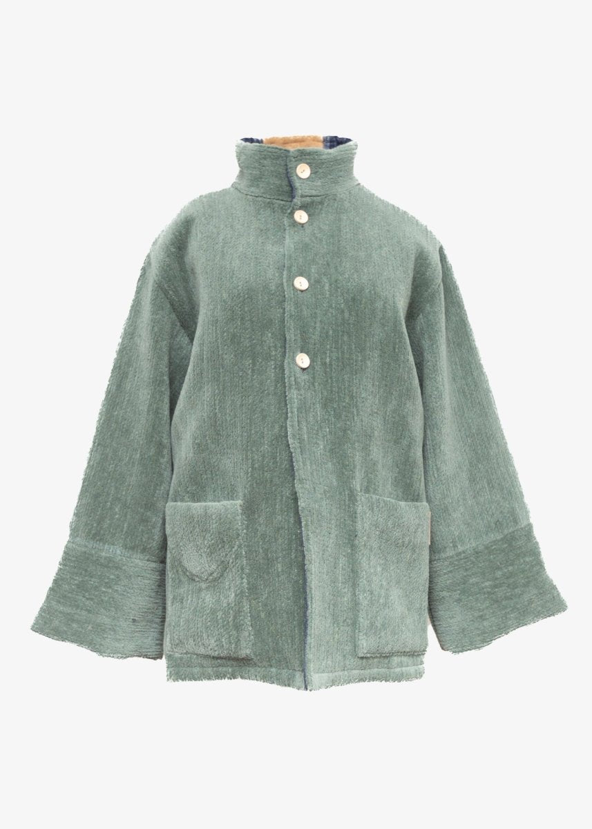 Chaquetón Voltear Lana Merino - Mezclilla - PAULAMAR - Chaquetón