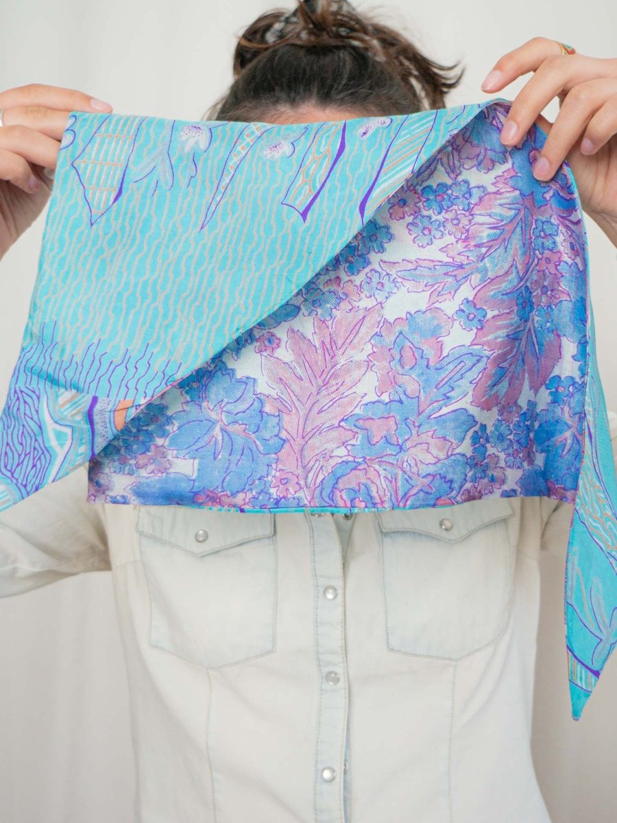 Pañoleta Seda Reversible - PAULAMAR - Pañoleta