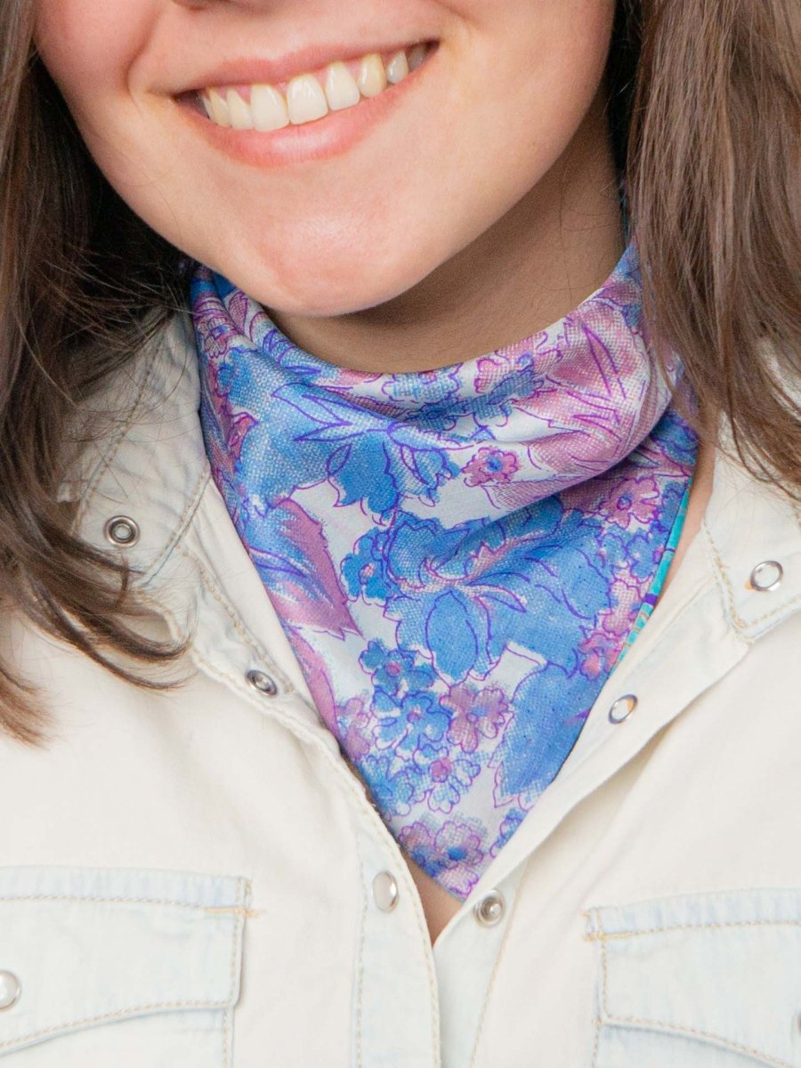 Pañoleta Seda Reversible - PAULAMAR - Pañoleta