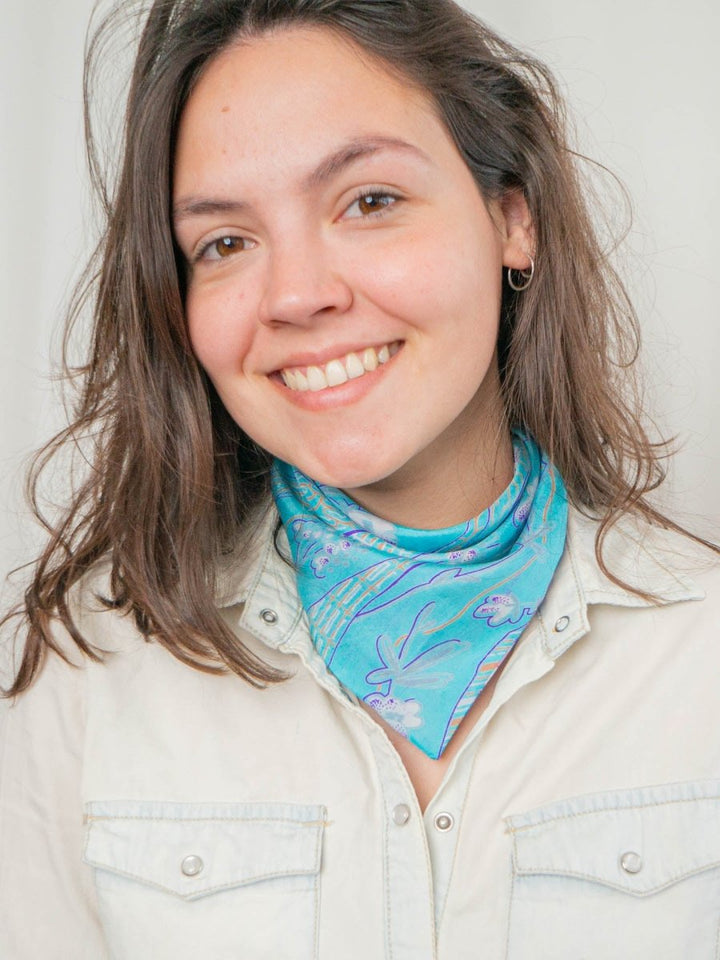 Pañoleta Seda Reversible - PAULAMAR - Pañoleta