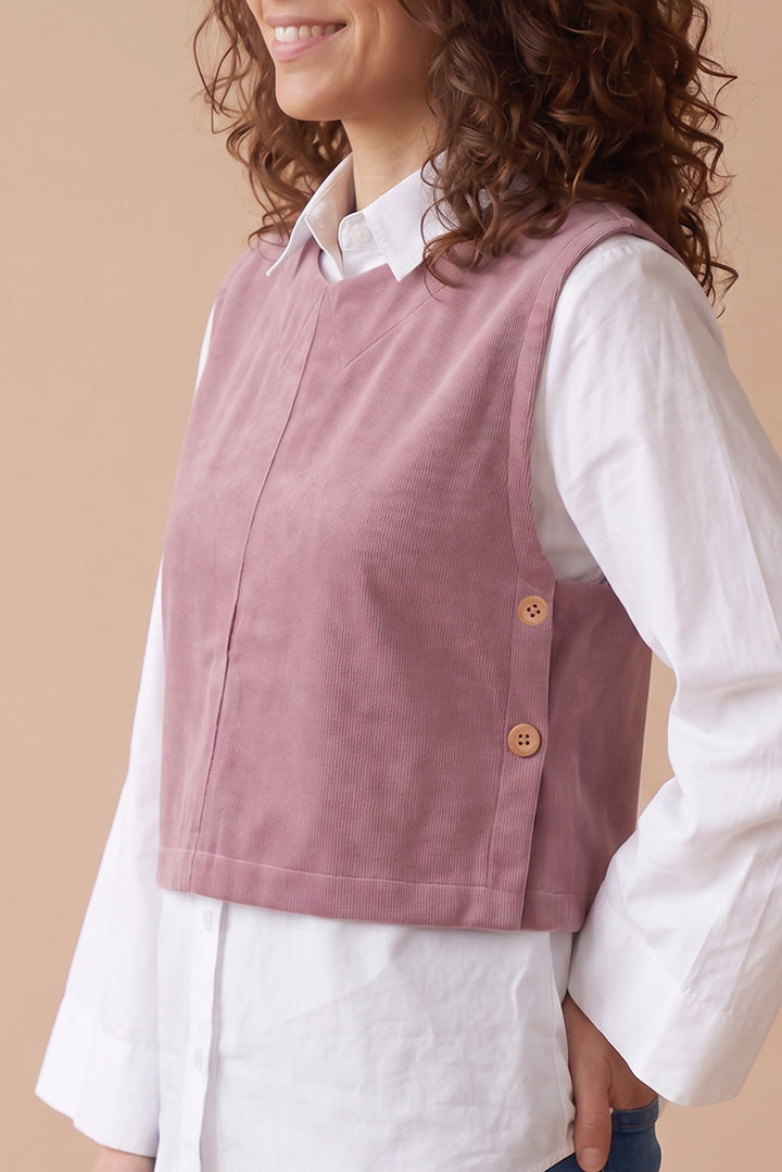 PECHERA TERCIOPELO DE ALGODÓN ORGÁNICO ROSADO